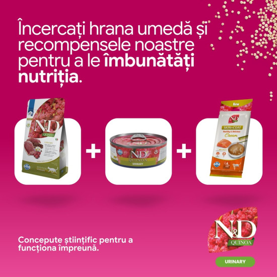 Farmina ND Quinoa Urinary Duck Cranberry hrana dietetica pisici adulte 5 kg
